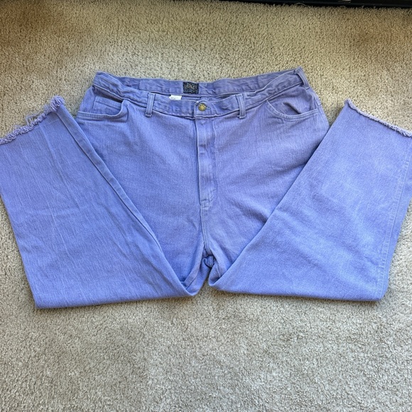 Frayed high waisted purple jeans - Picture 3 of 6